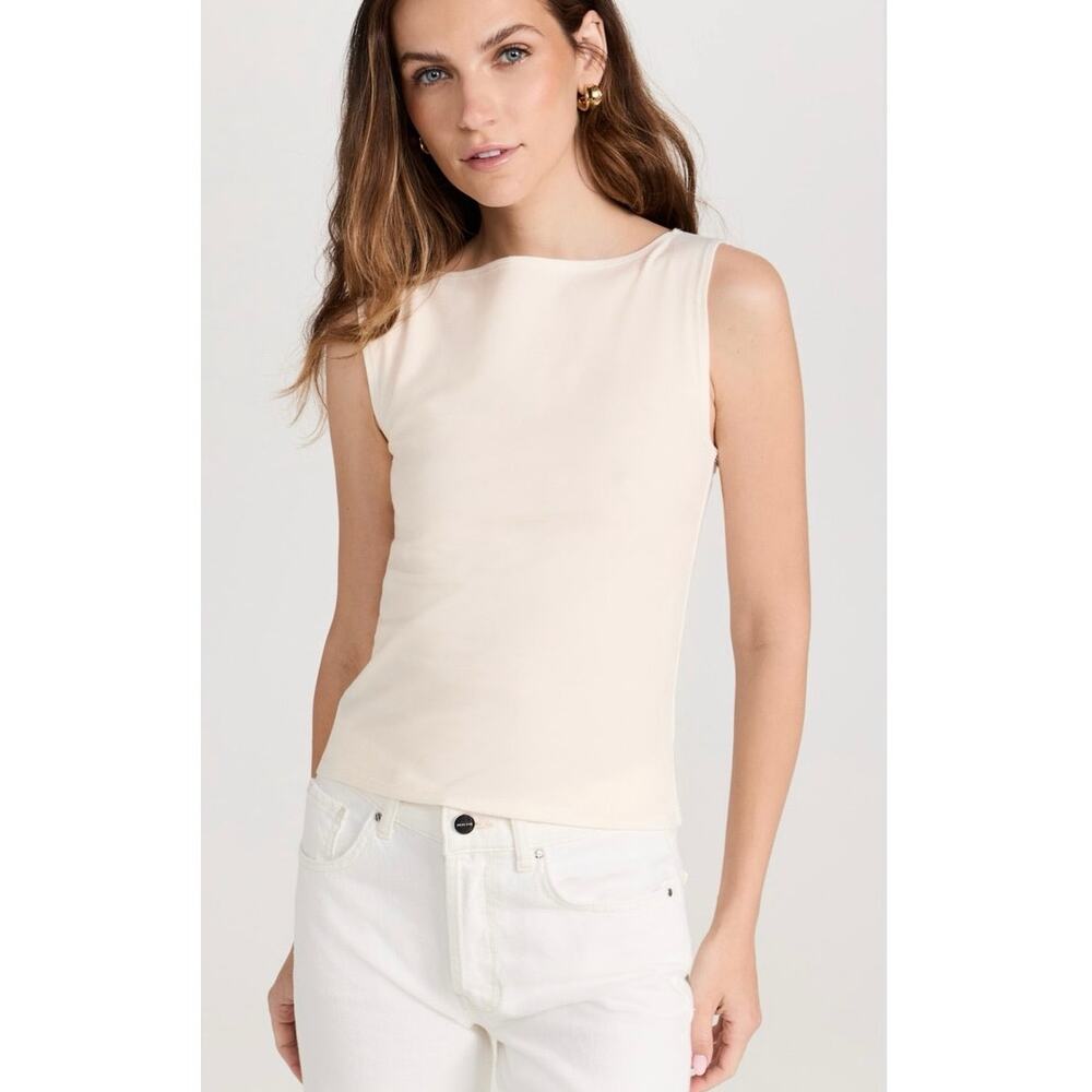NWOT Reformation Dusk Knit Top in Fior Di Latte SZ S